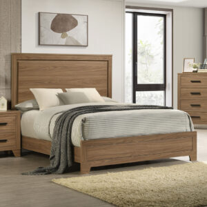 E.King Bed, Chestnut Brown