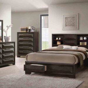 E.King Bed, Espresso
