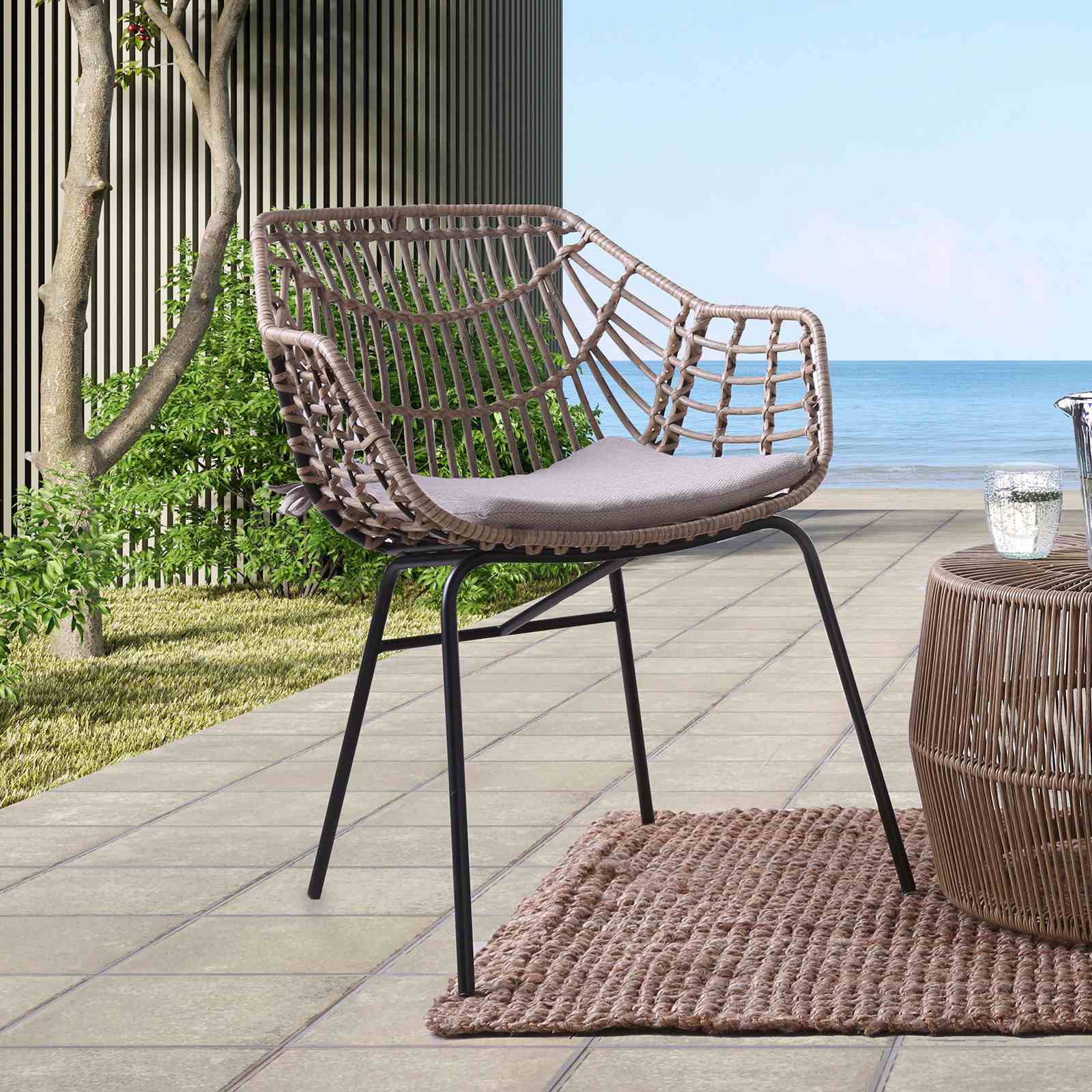 Nya Patio Chair (2/CTN), Natural