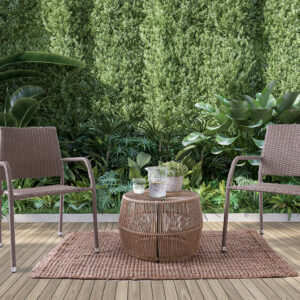 3 Pc. Patio Conversation Set, Natural