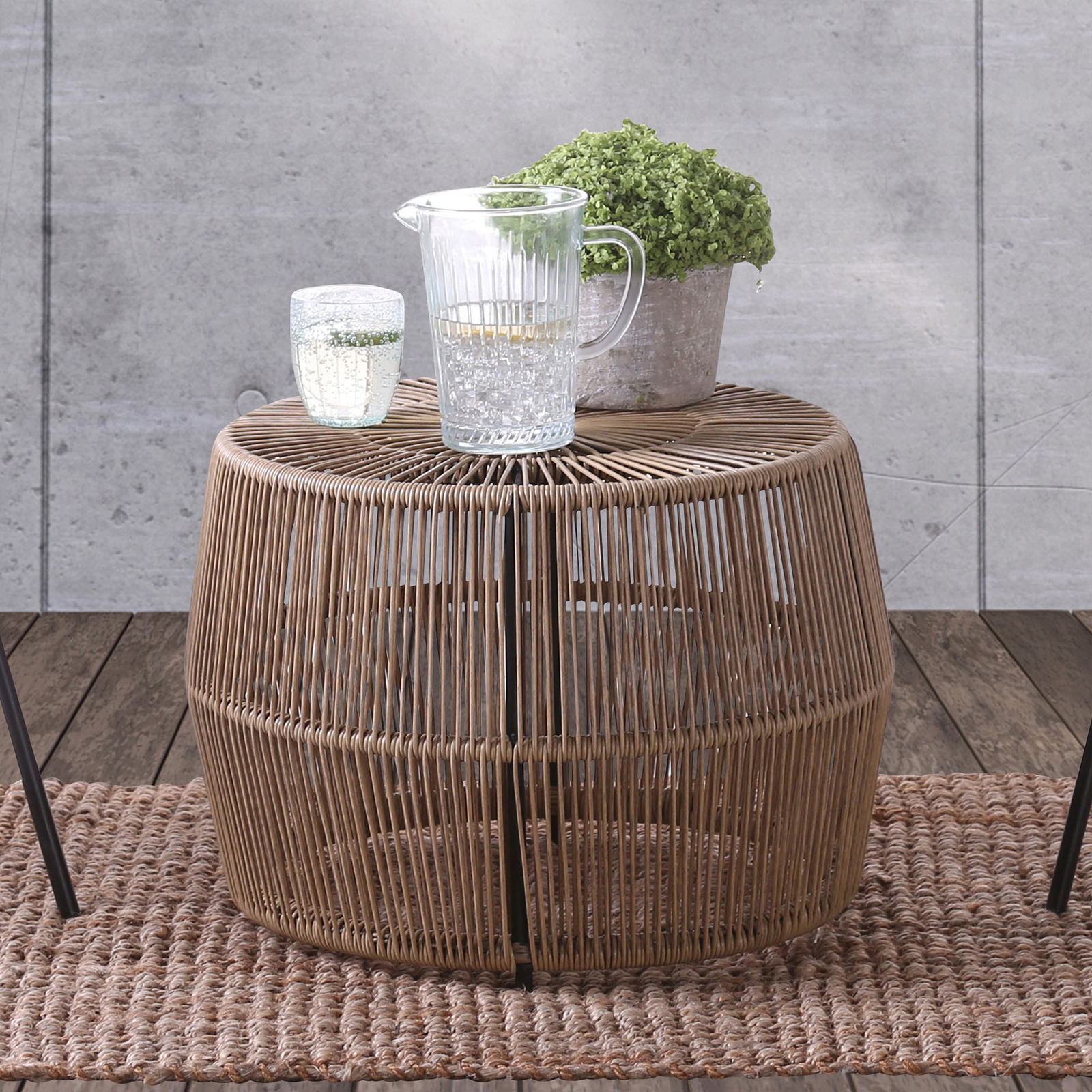 3 Pc. Patio Conversation Set, Natural