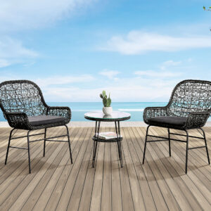 3 Pc. Conversation Set, Black