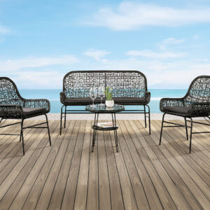 4 Pc. Conversation Set, Black