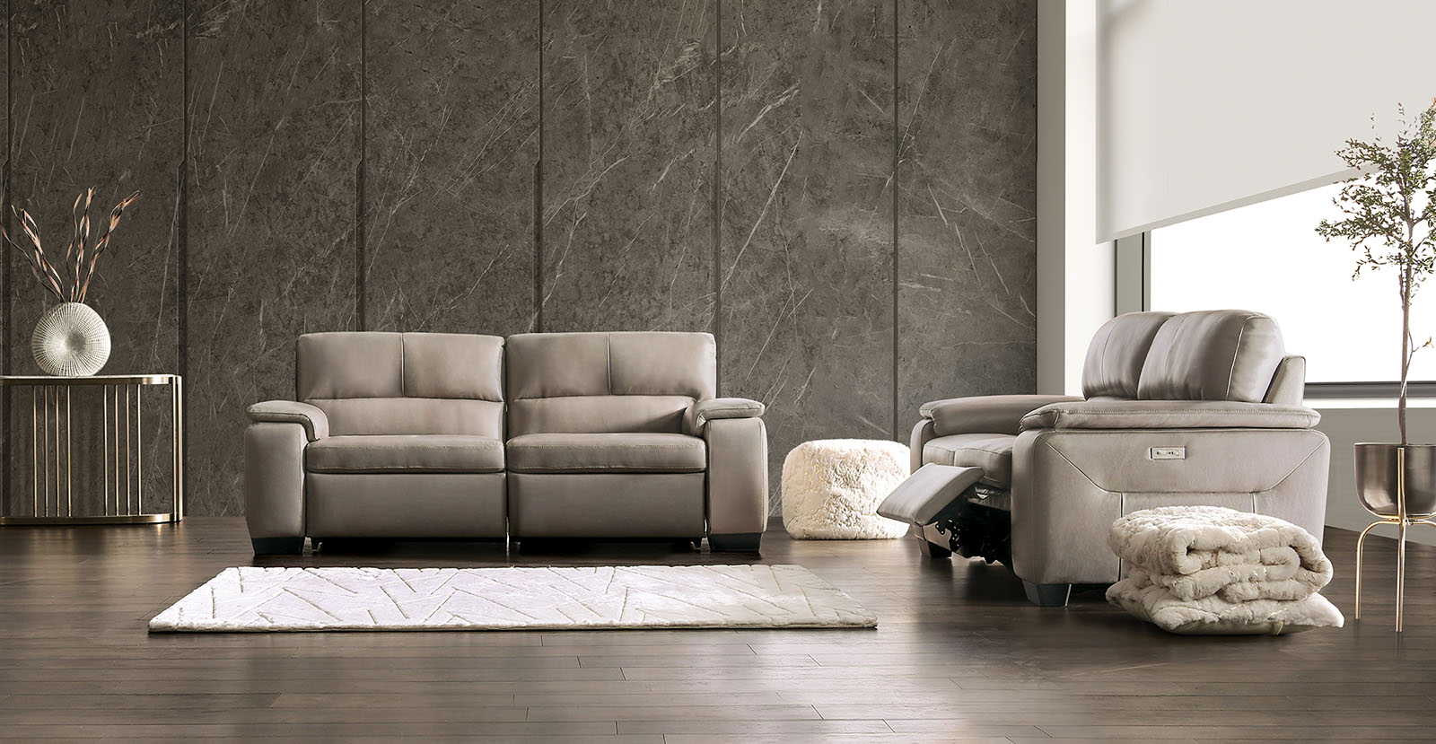 Power Loveseat, Taupe