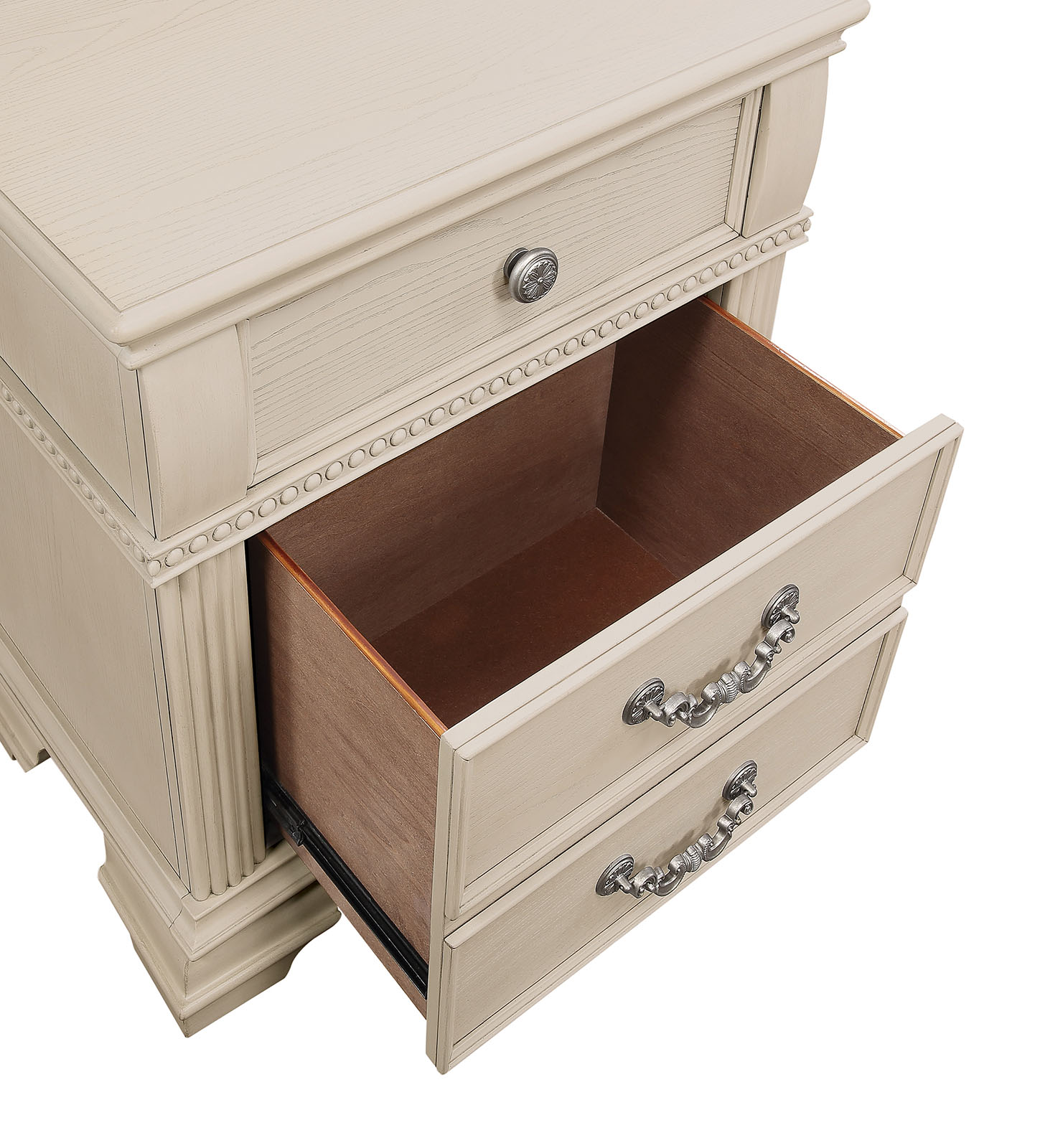 Queen Bed, Antique White