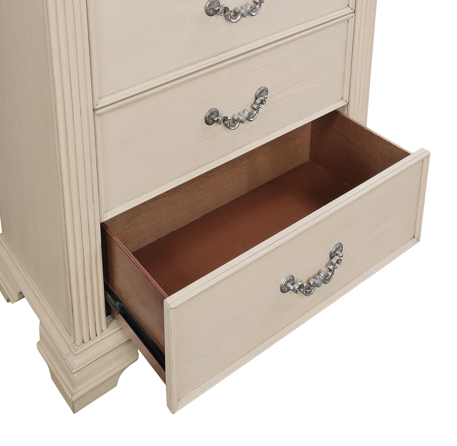 Queen Bed, Antique White