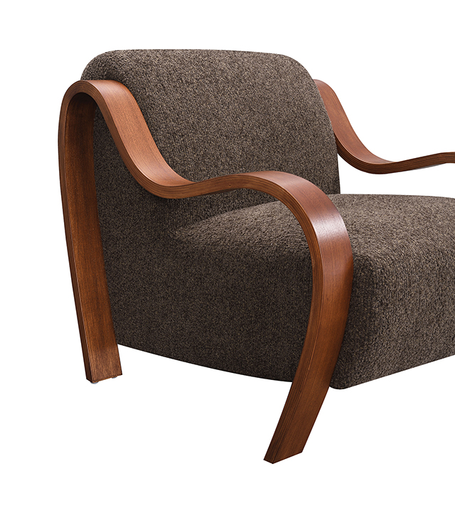 Niari Accent Chair, Deep Brown / Walnut - Image 3