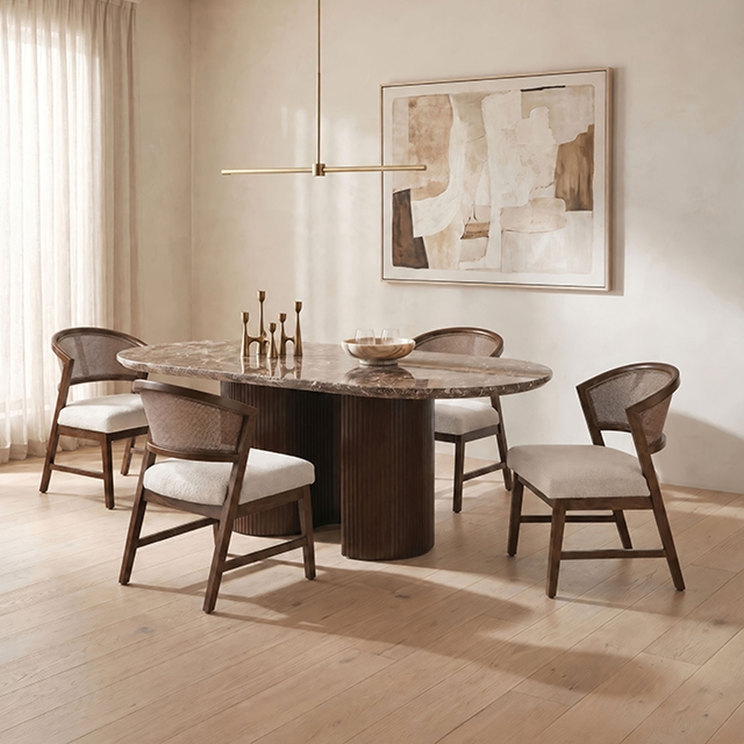 Narvik 5 Pc. Dining Table Set, Dark Brown