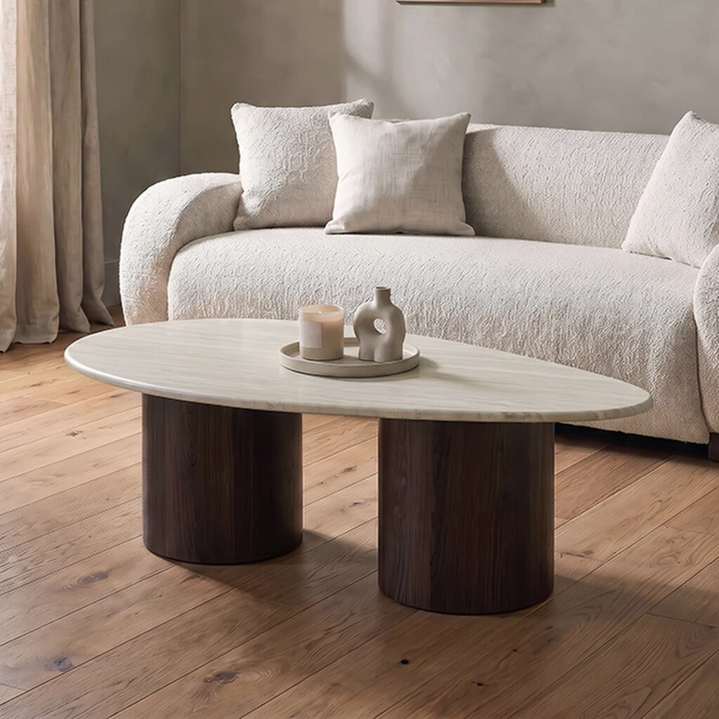 Nikos Coffee Table, Dark Walnut