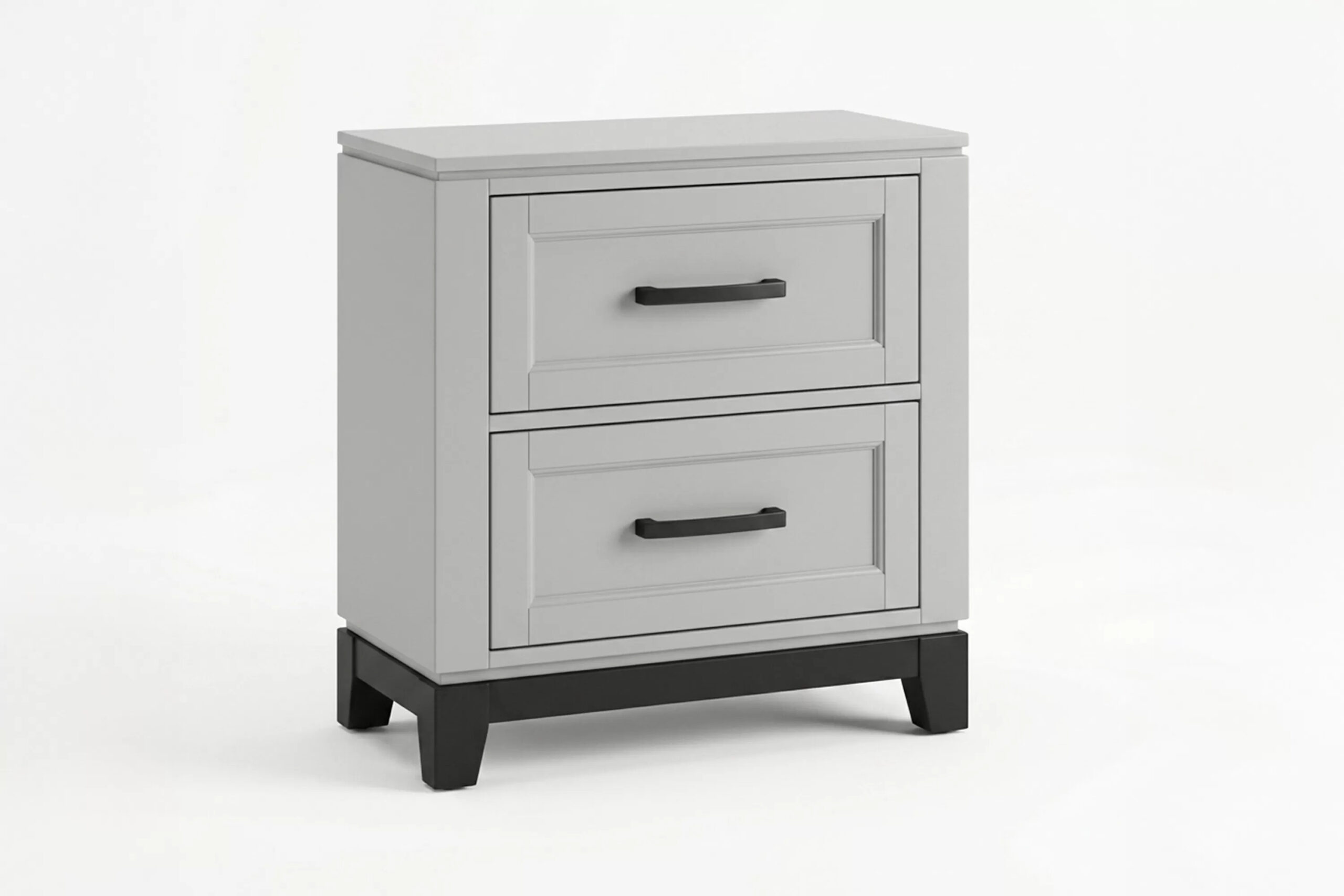 Night Stand, White + Gray