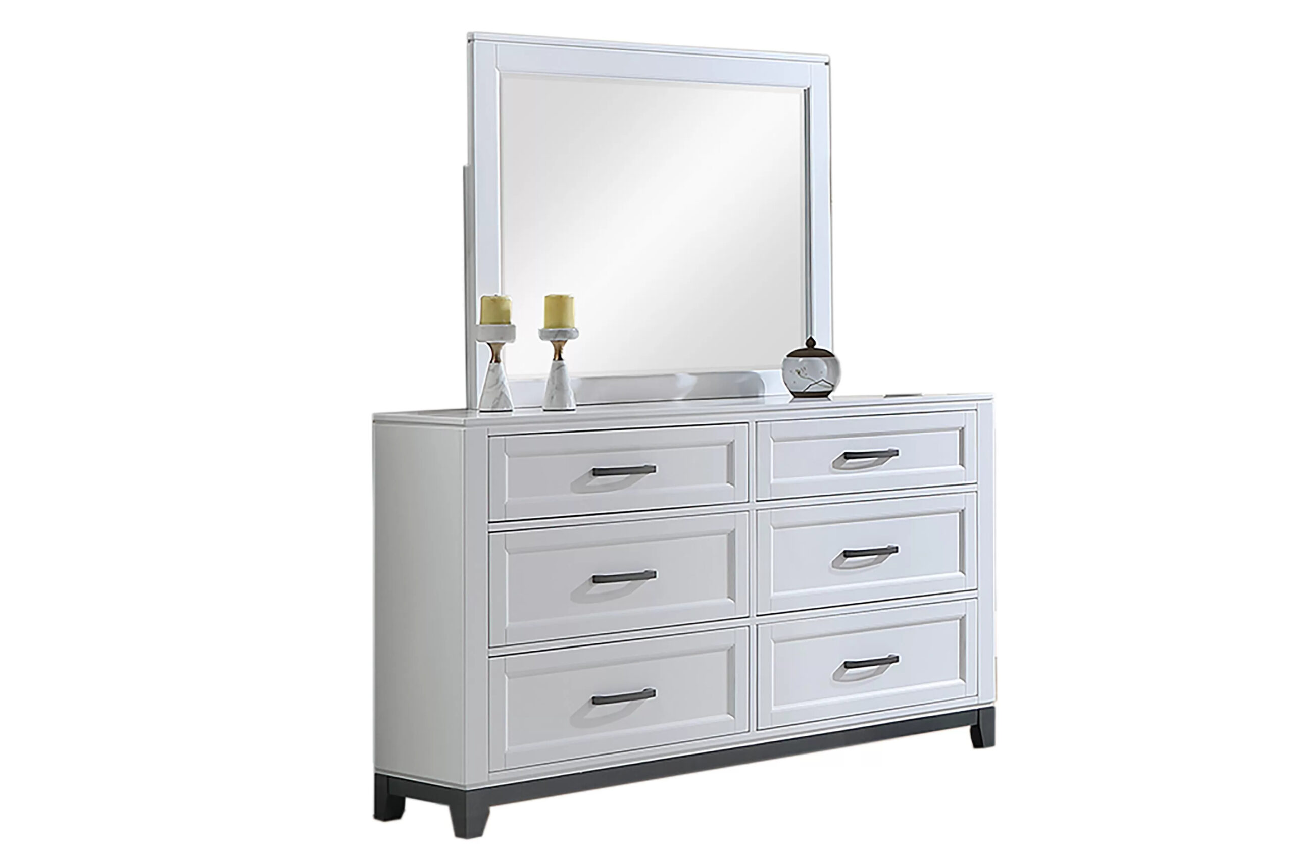 Dresser, White + Gray