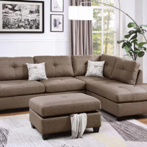 3-Pcs Sectional Set, Mocha