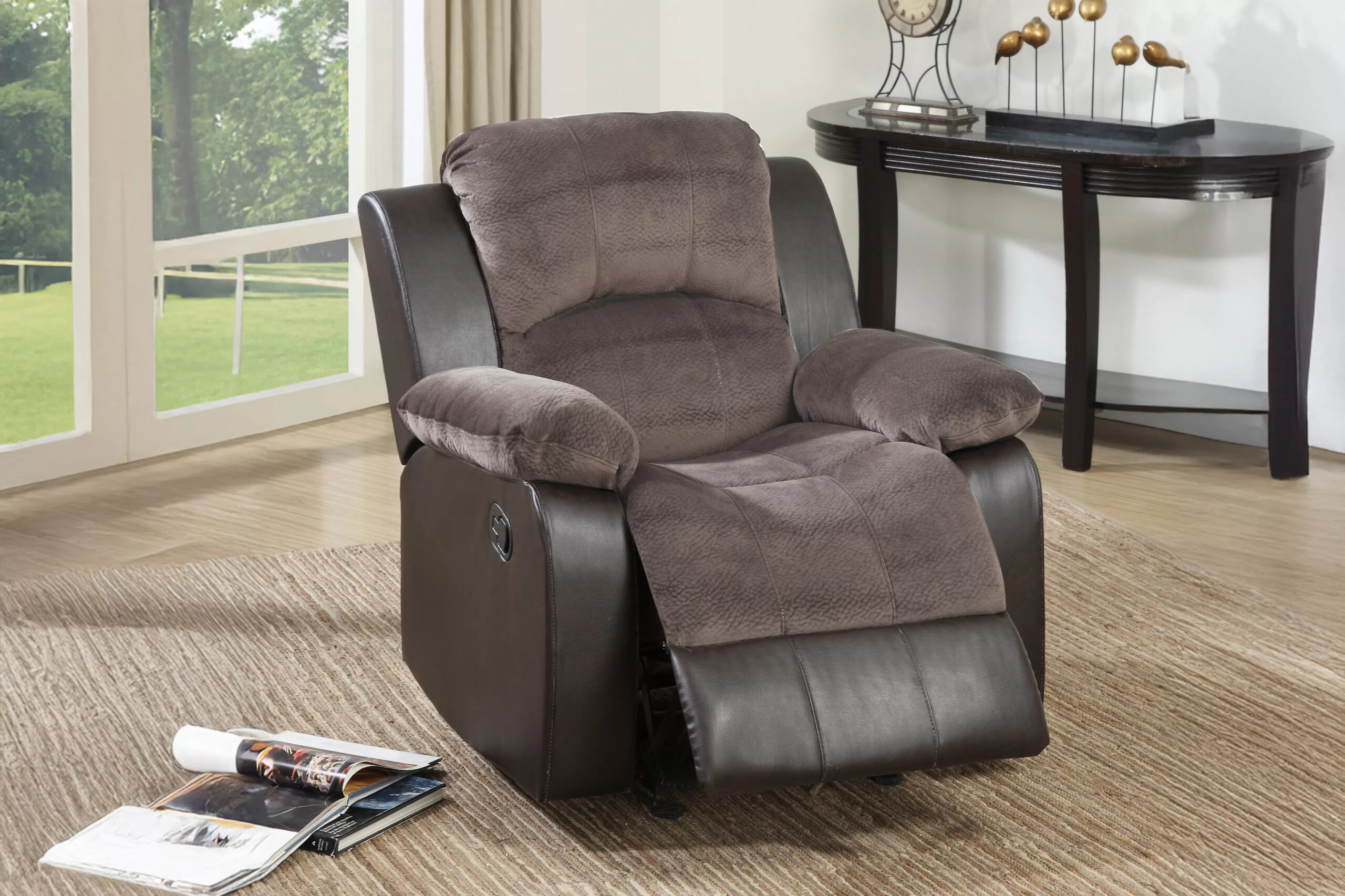 Glider Recliner, Chocolate + Espresso