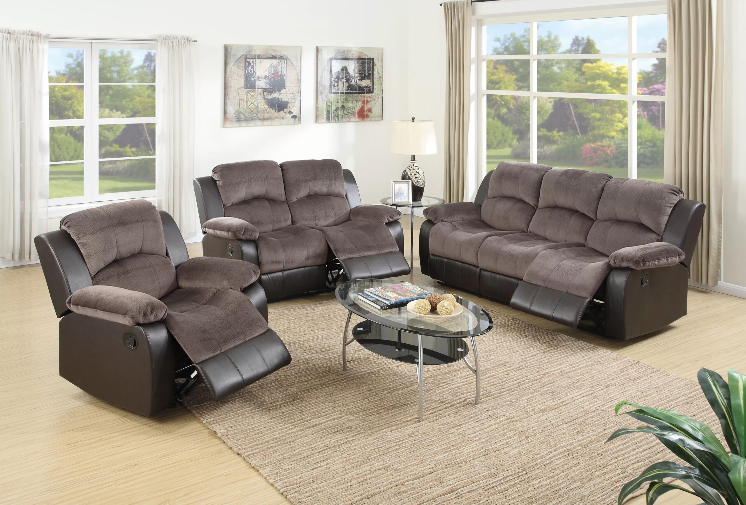 Glider Recliner, Chocolate + Espresso - Image 2