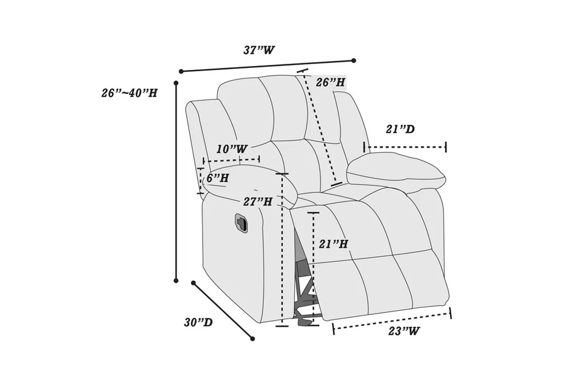 Glider Recliner, Chocolate + Espresso - Image 8