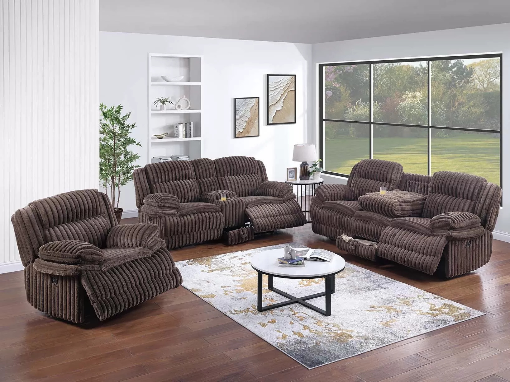 Motion Loveseat, Chocolate - Image 2