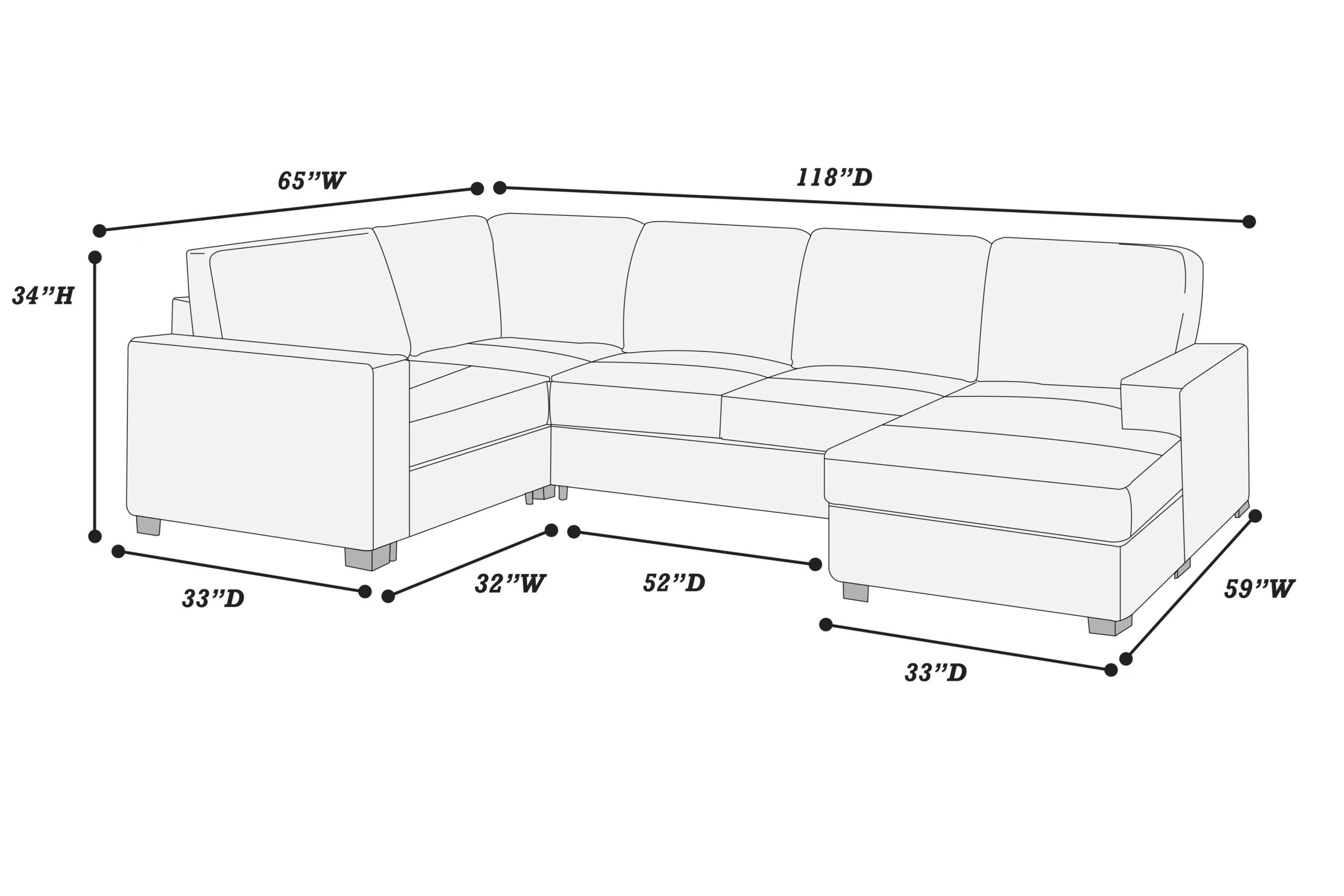 3-Piece Sectional Set, Light Brown - Image 2