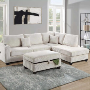 3-Piece Sectional Set, Ivory