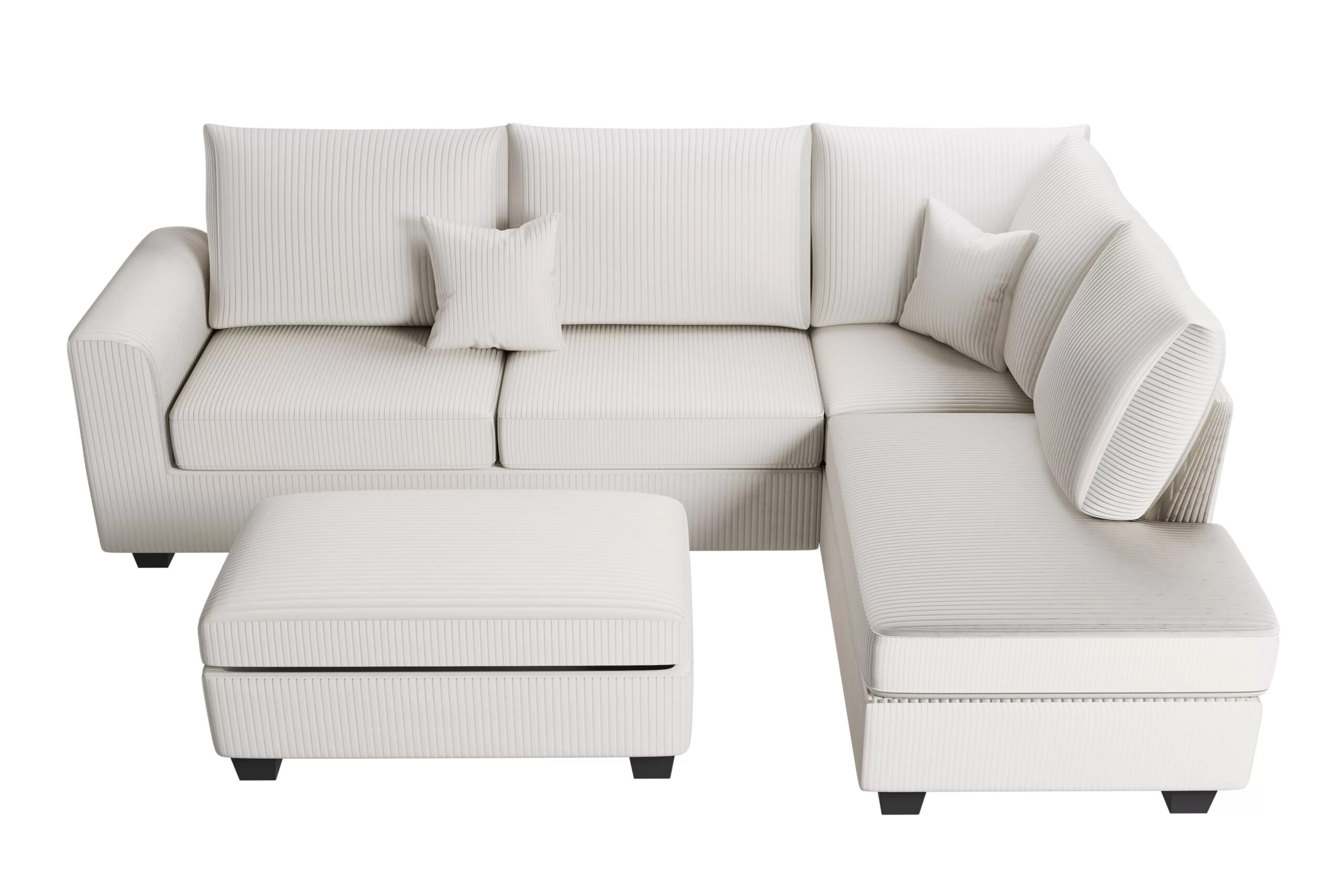 3-Piece Sectional Set, Ivory - Image 2