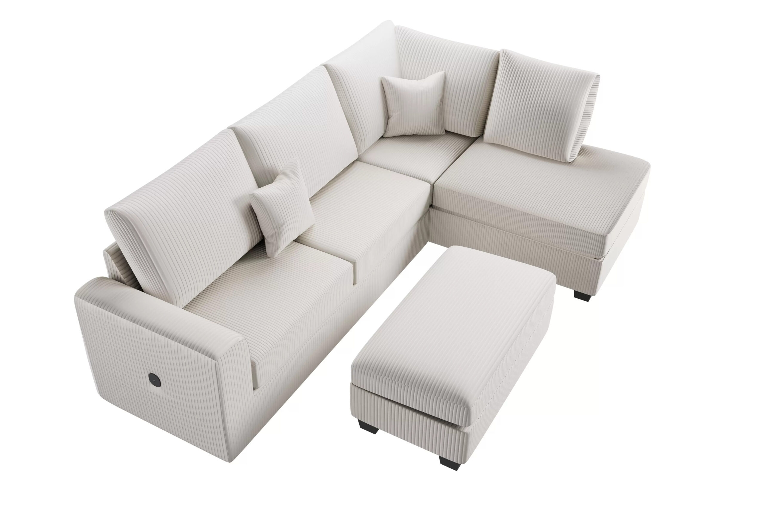 3-Piece Sectional Set, Ivory - Image 5