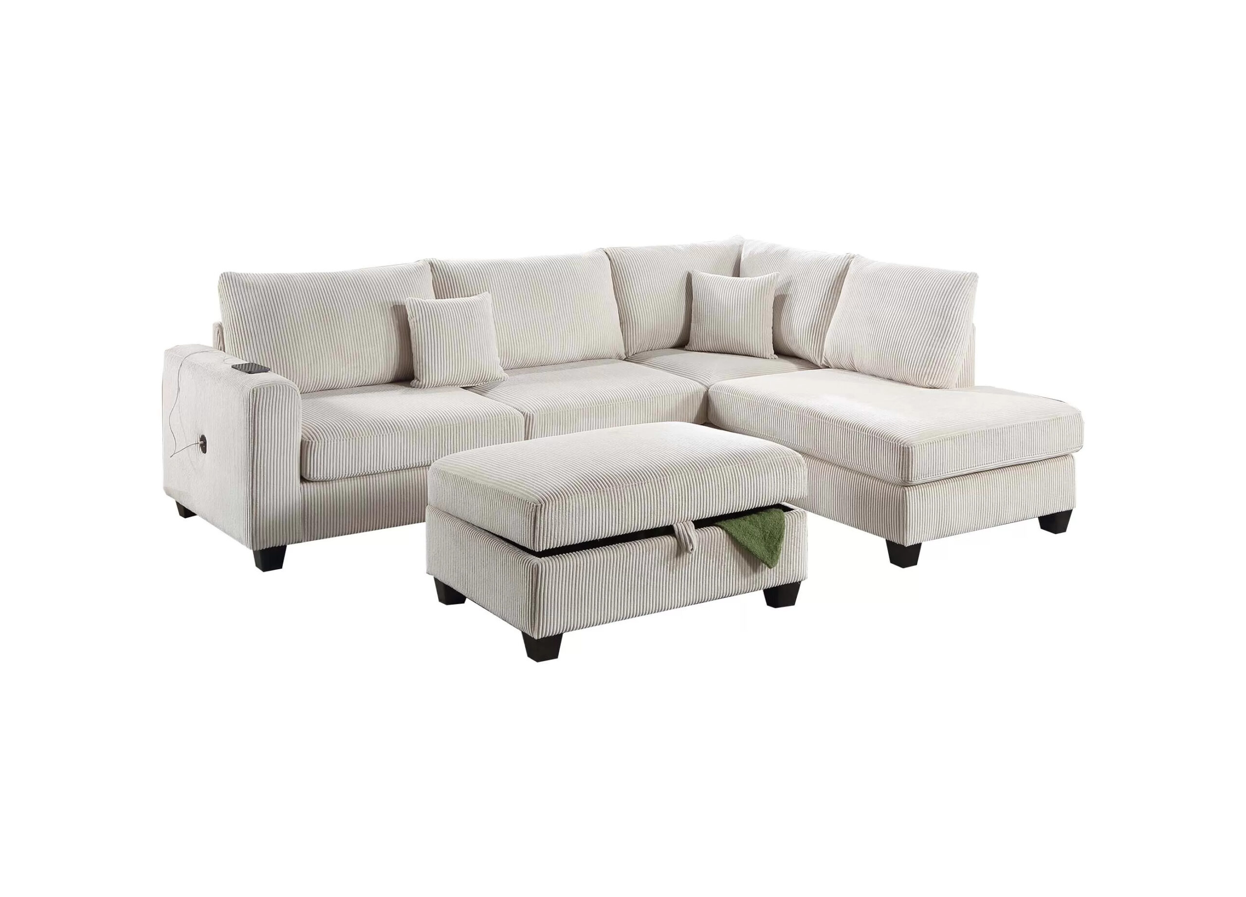 3-Piece Sectional Set, Ivory - Image 6