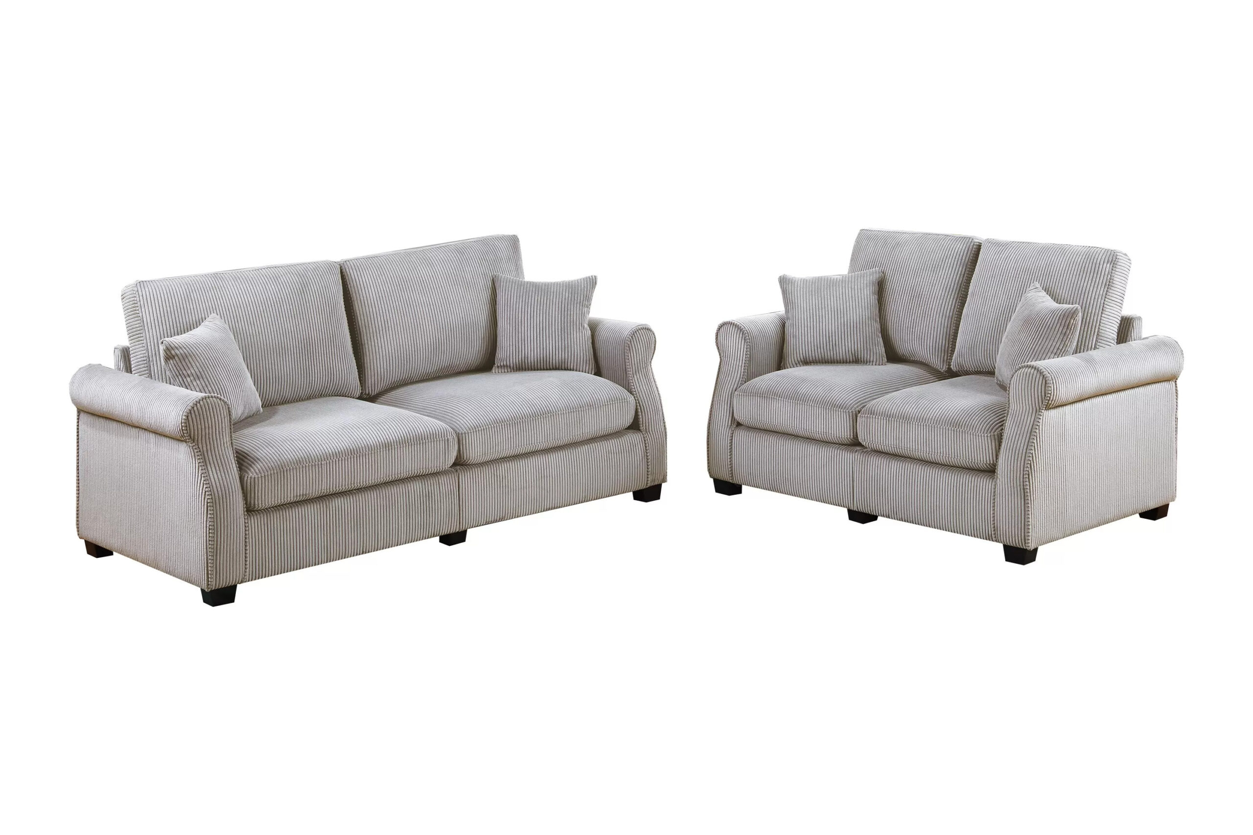 2-Piece Sofa Set, Ivory - Image 2