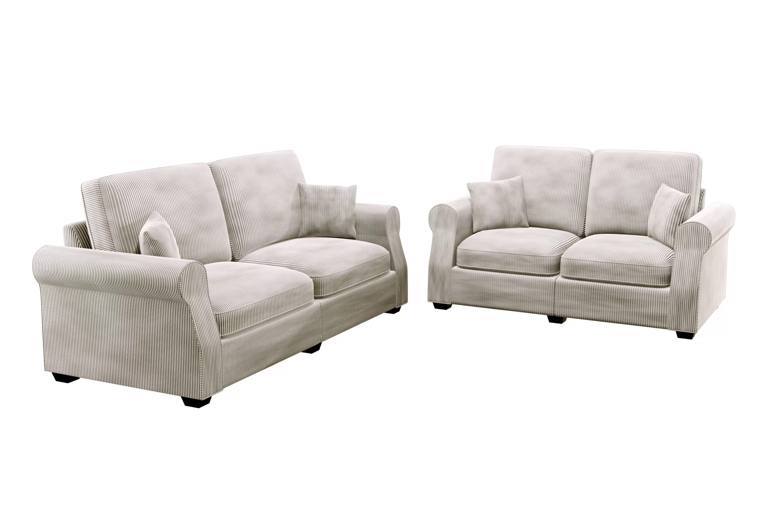 2-Piece Sofa Set, Ivory - Image 4