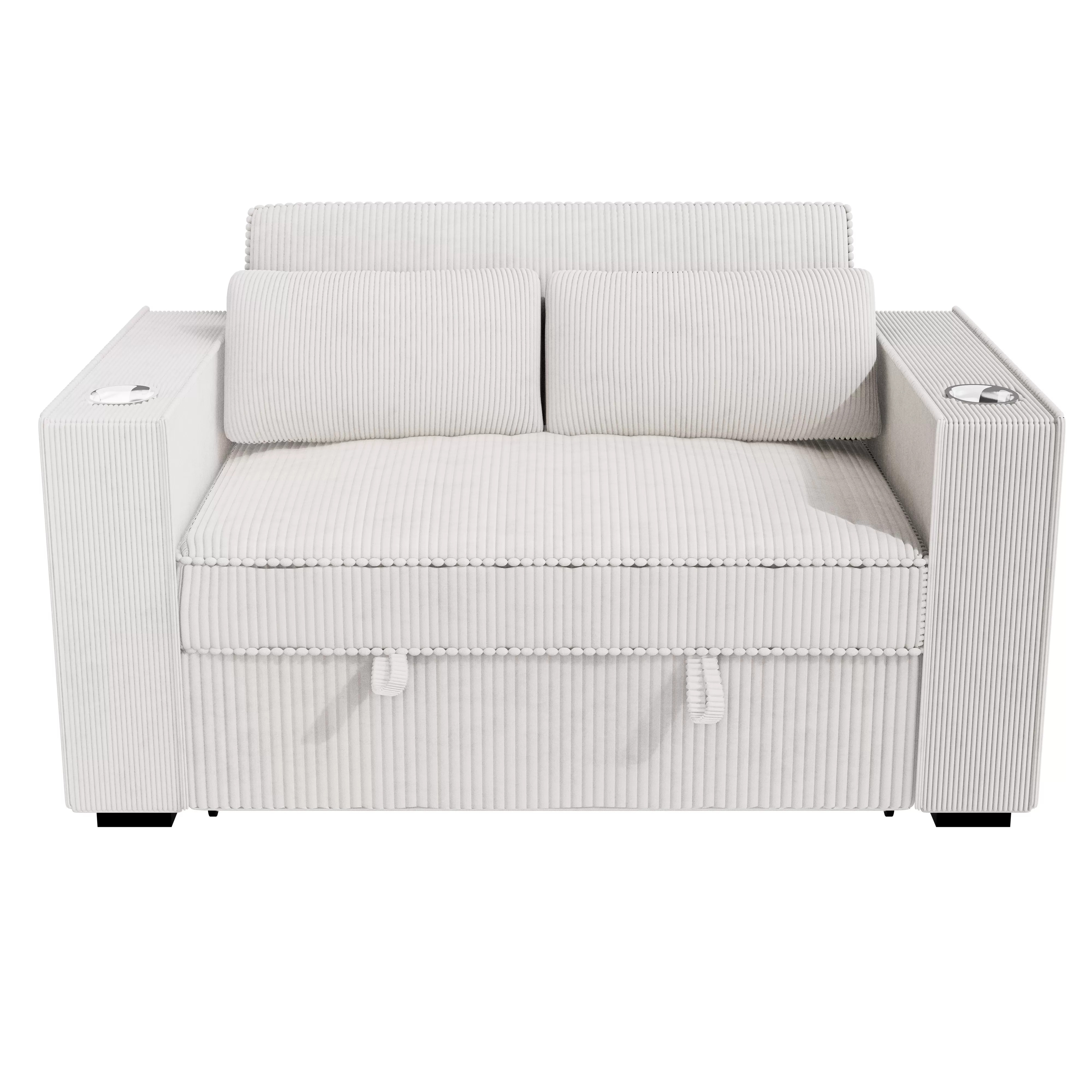 Convertible Sofa, Beige - Image 4
