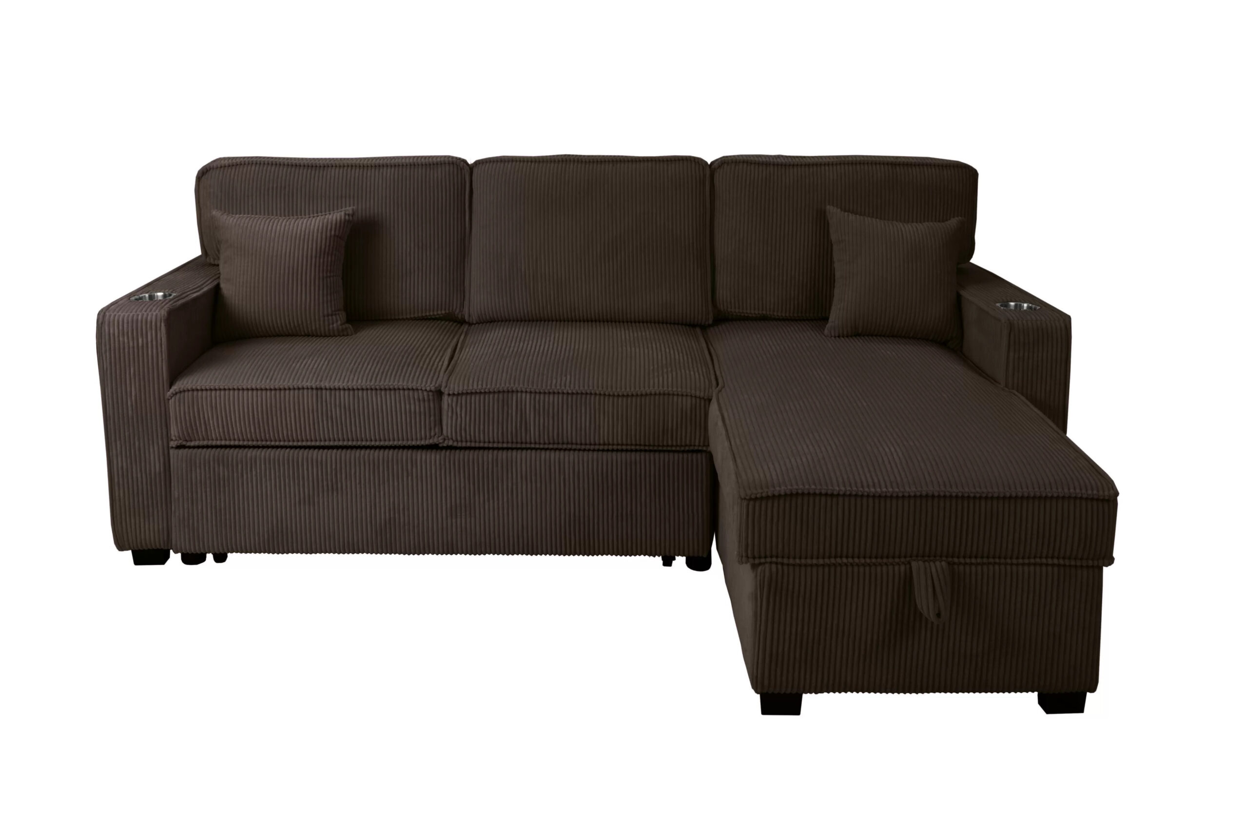 Convertible Sectional, Chocolate - Image 3