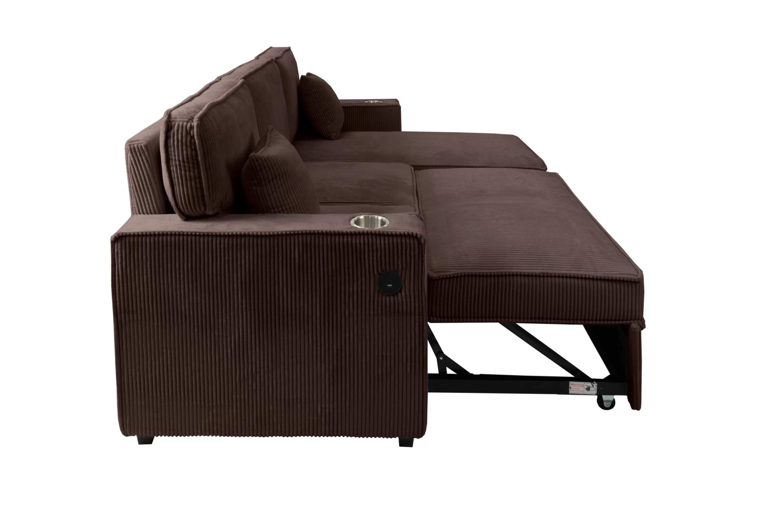 Convertible Sectional, Chocolate - Image 6