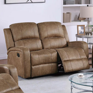 Manual Reclining Loveseat, Chestnut