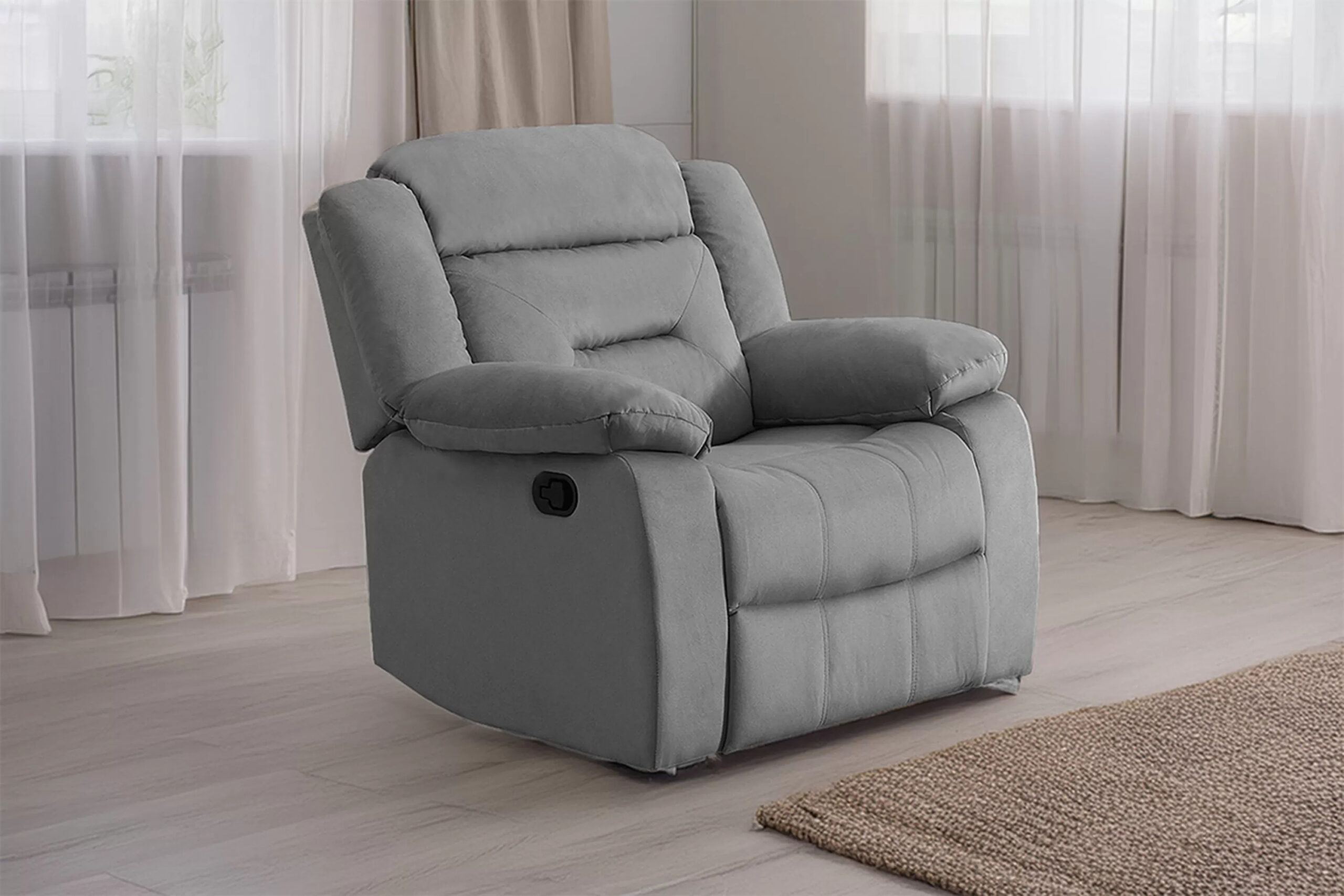 Manual Recliner Single, Dark Gray