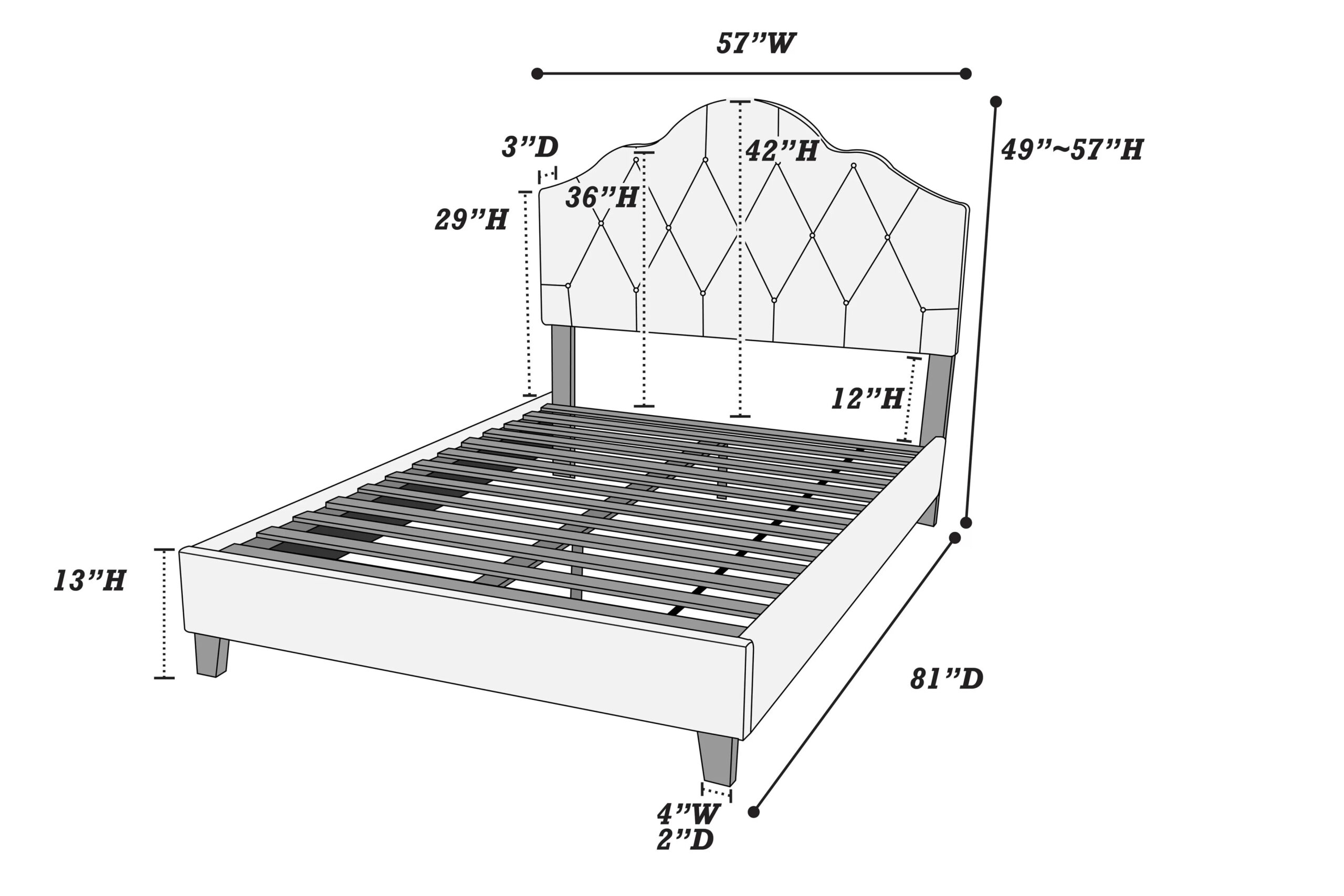 Full Bed, Beige - Image 3